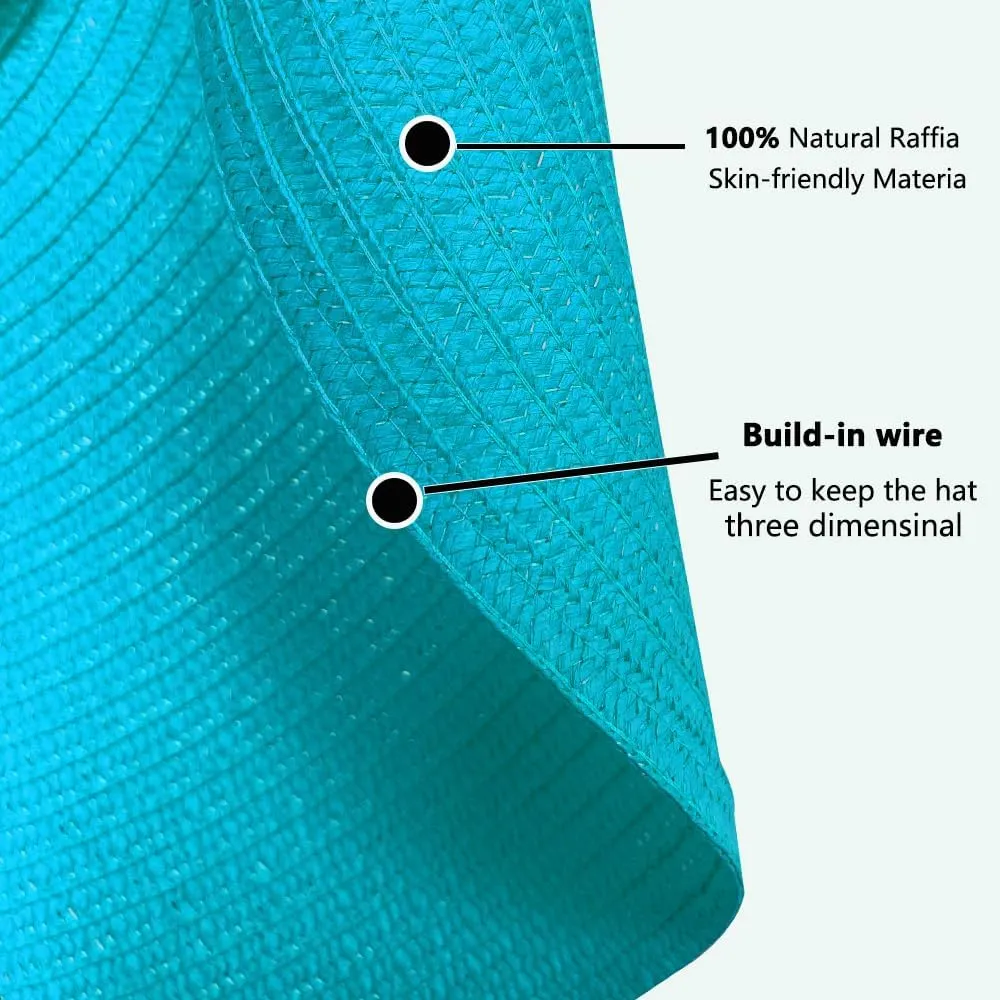 Oversized Beach Straw Hats for Women Extra Large Wide Brim Beach Hat Foldable Roll up Floppy Sun Hat
