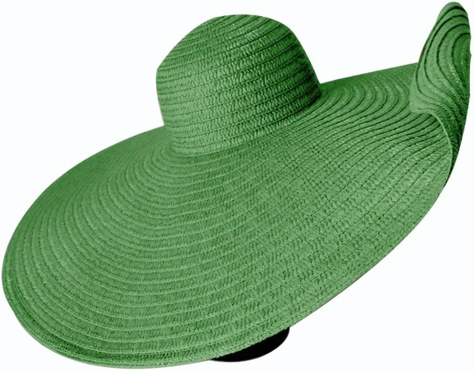 Oversized Beach Straw Hats for Women Extra Large Wide Brim Beach Hat Foldable Roll up Floppy Sun Hat