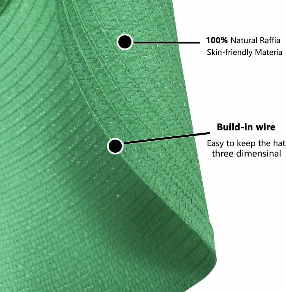 Oversized Beach Straw Hats for Women Extra Large Wide Brim Beach Hat Foldable Roll up Floppy Sun Hat