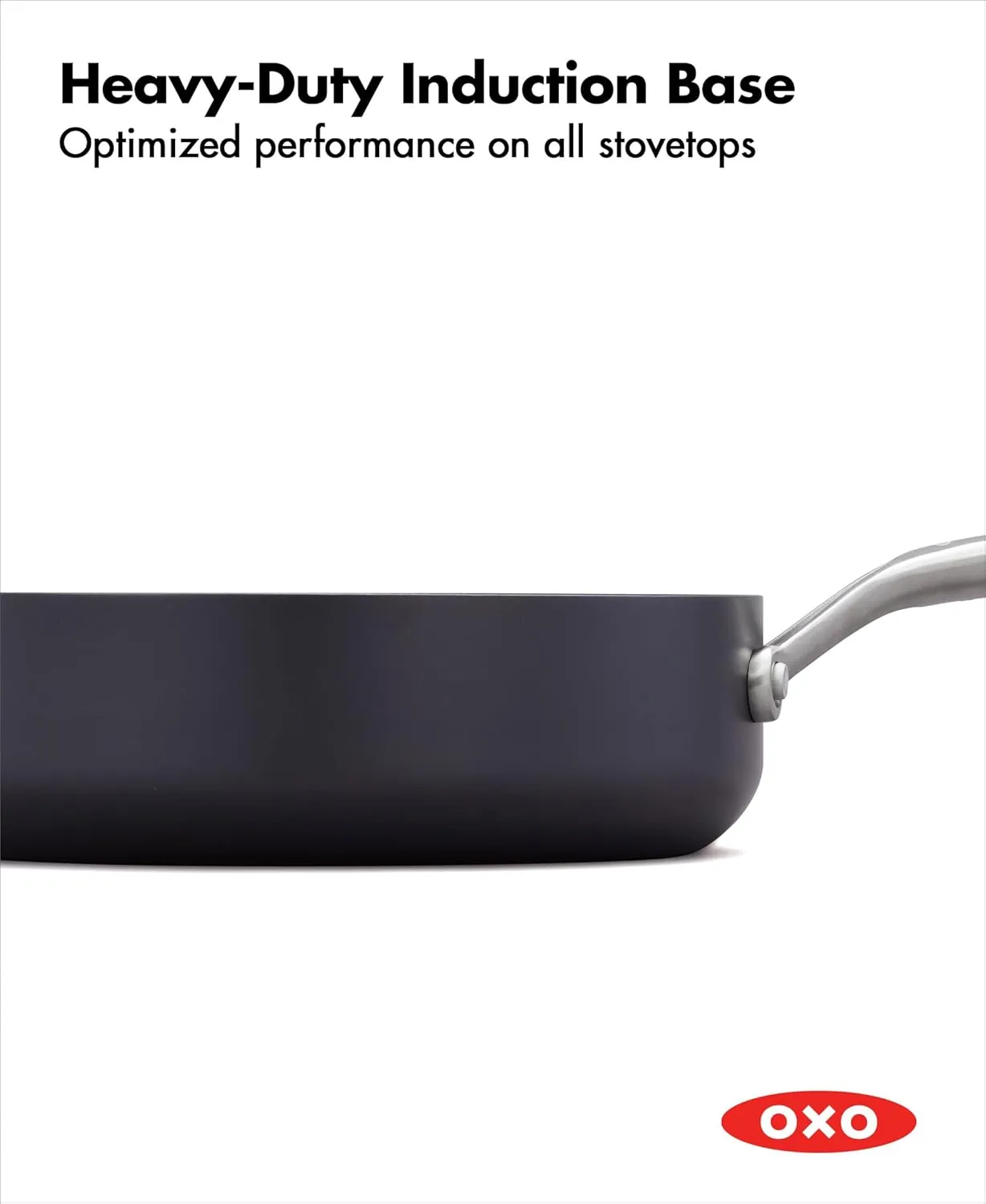 OXO Professional 10 Piece Cookware Pots and Pans Set, Hard Anodized Ceramic Nonstick PFAS-Free,Stainless Steel Handles,Induction,Skillets,Saute,Diamond Reinforced Coating,Dishwasher & Oven Safe,Black