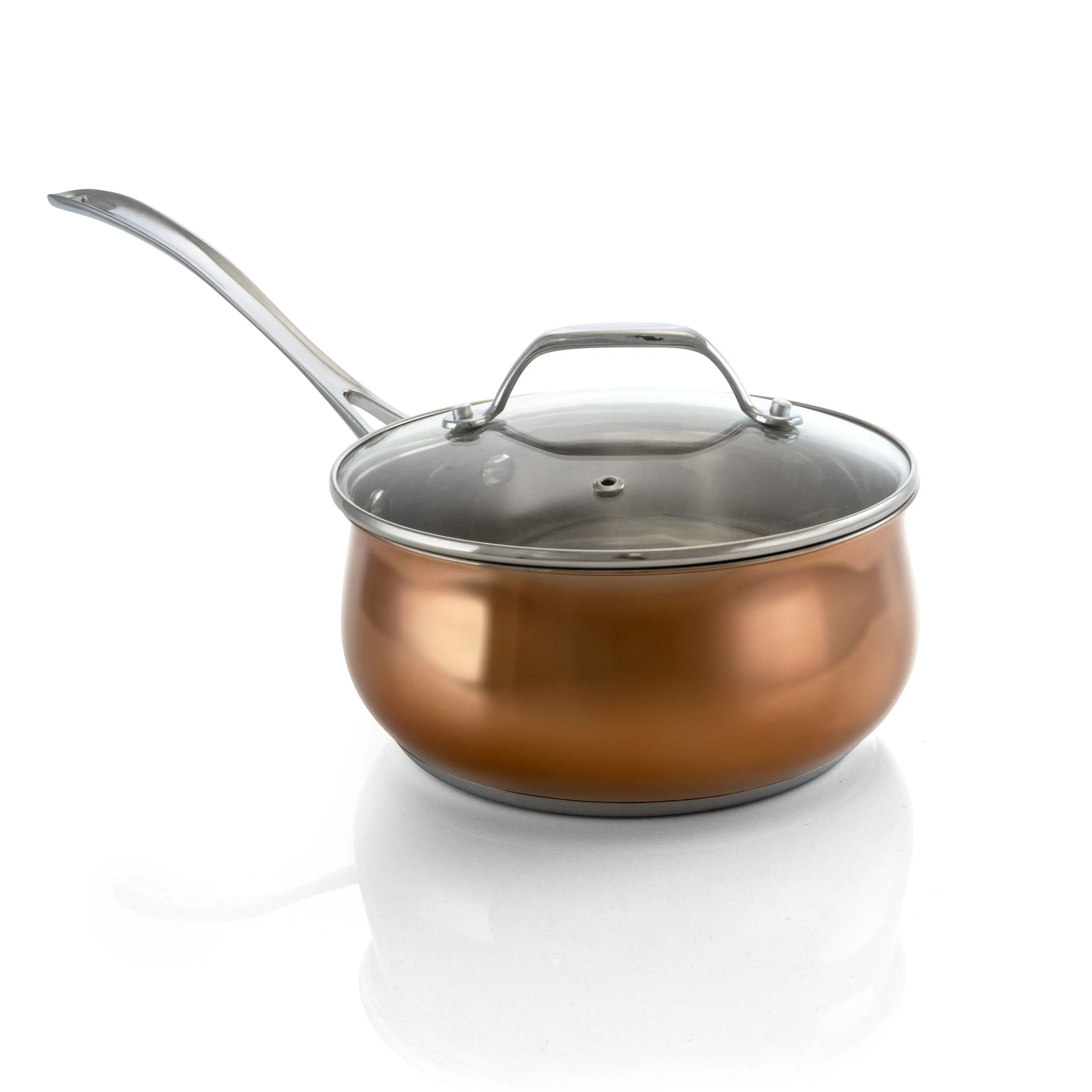 Padua 9 Piece Stainless Steel Copper Cookware All-In-One Set With Lids