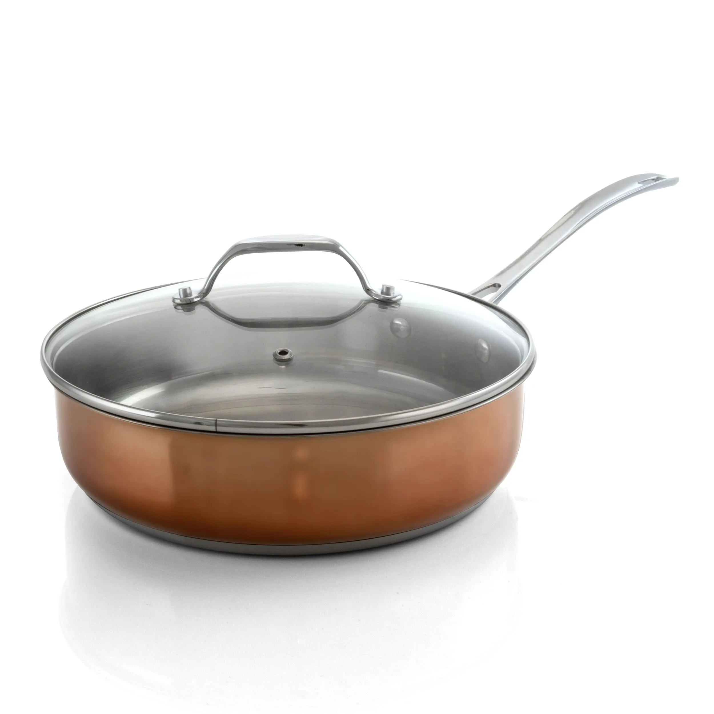 Padua 9 Piece Stainless Steel Copper Cookware All-In-One Set With Lids