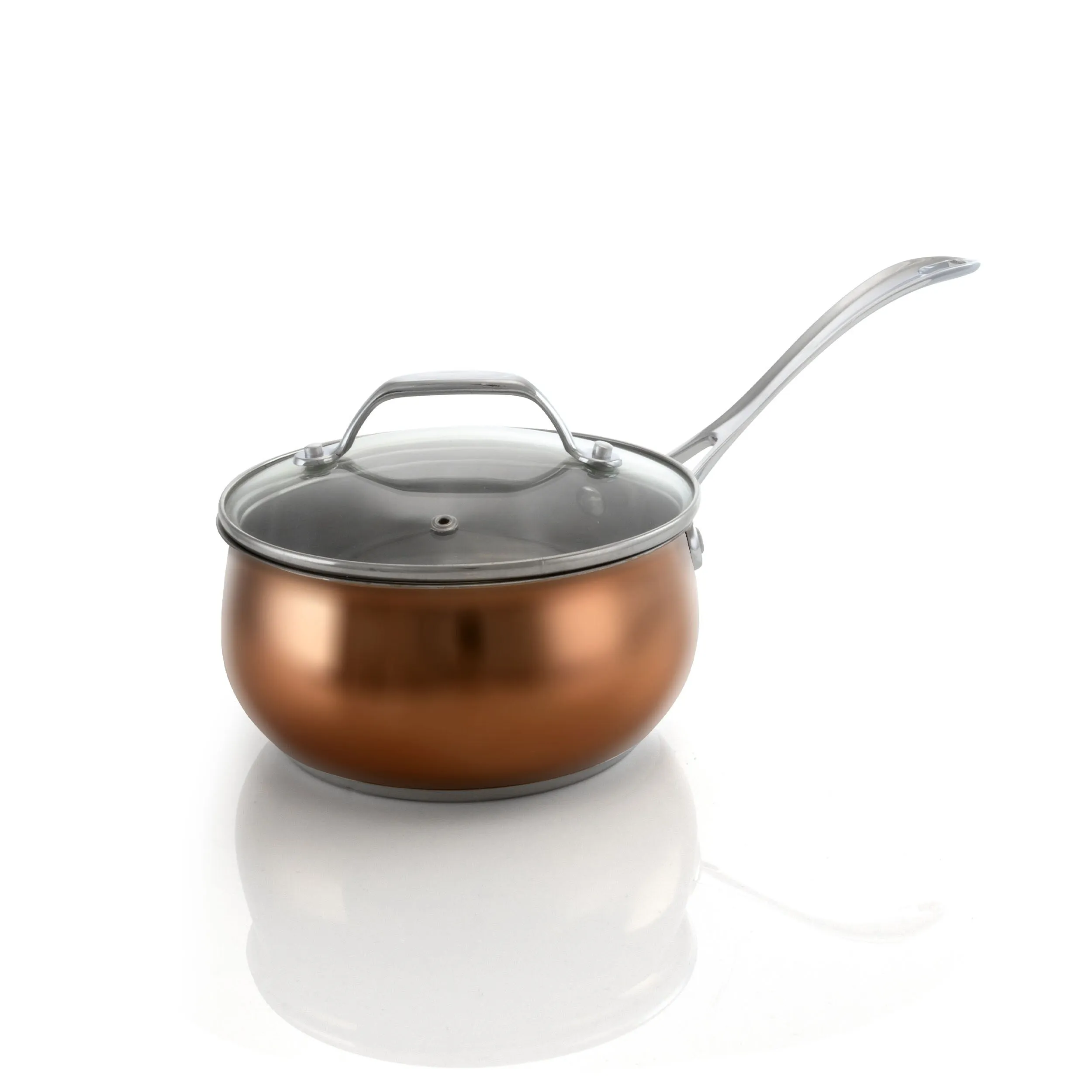 Padua 9 Piece Stainless Steel Copper Cookware All-In-One Set With Lids