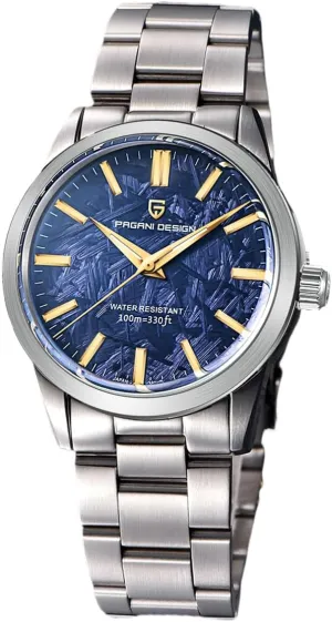 Pagani Design Watches for Men, 38mm Dial, Stainless Steel, 100m Waterproof, Quartz, VH31 Movement