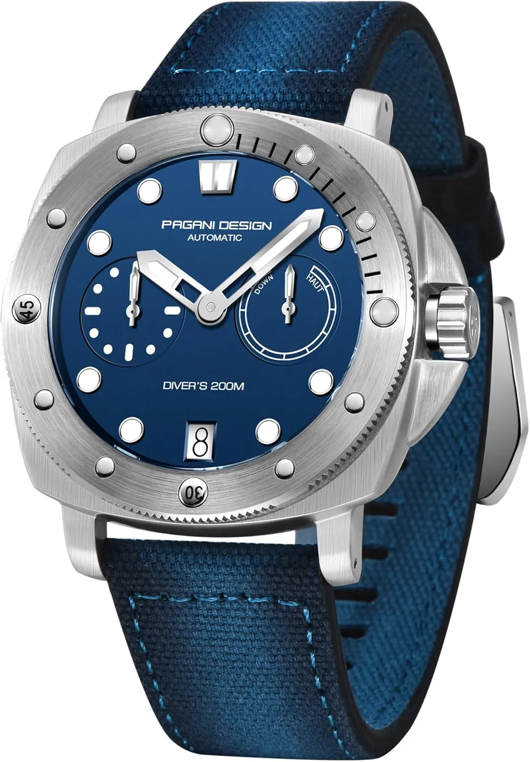 Pagani Design Watches for Men Automatic Mechanical Watch, 200M Waterproof Sapphire Glass Wristwatch, Men’s Sports Casual Watch with Nylon Strap