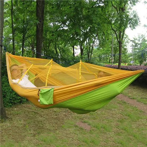 Parachute Fabric Hammock With Mosquito Net