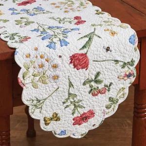 Park Designs Wildflower Scalloped Table Runner 54" L