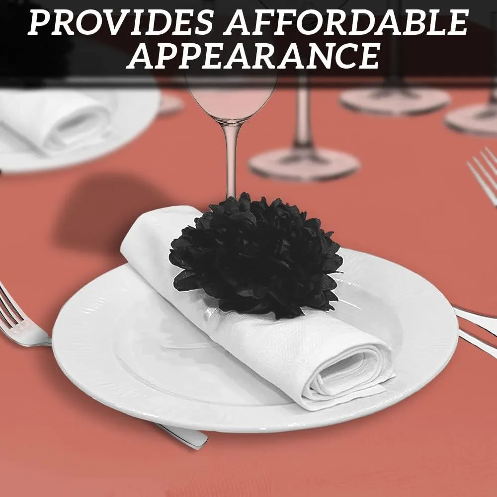PARTY BARGAINS 5 Disposable Table Covers - 54" X 54" Red Table Cover, 3 Ply Paper & Plastic Tablecloth
