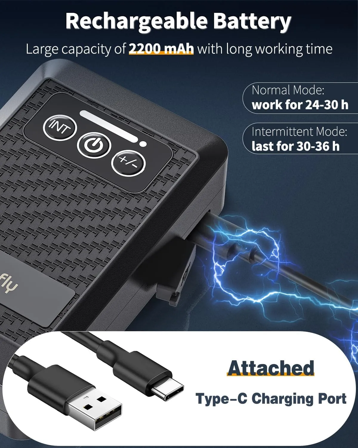 Pawfly Aquarium Lithium Battery Powered Air Pump USB Rechargeable Oxygen Pump for 5-100 Gallon Fish Tanks Portable Live Bait Aerator Pump for Outdoor Fishing and Fish Transportation