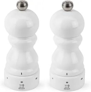 Peugeot Paris U'Select 5-Inch Pepper & Salt Mill Set, White Lacquer