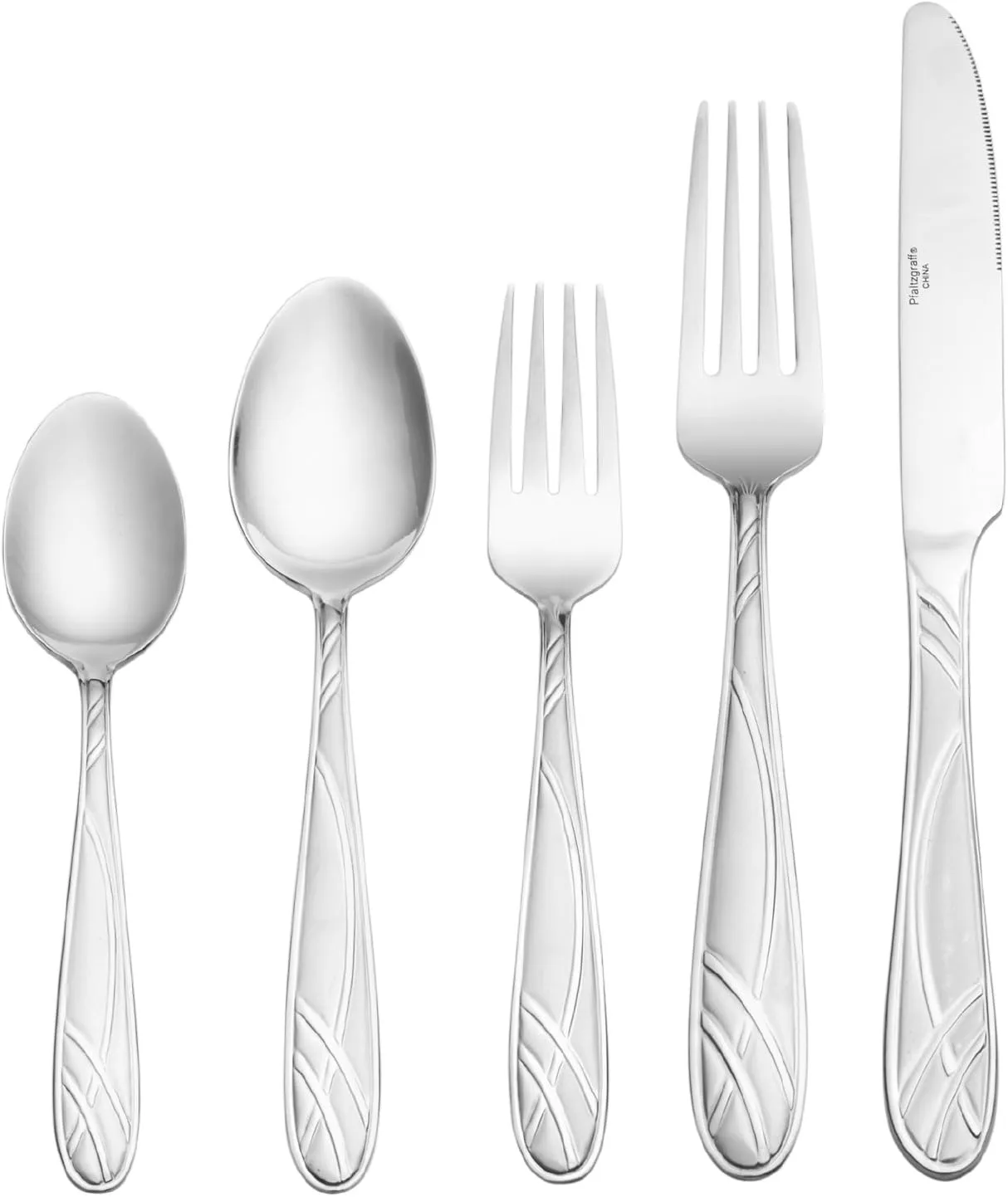 Pfaltzgraff Hoopla Frost 20-Piece Stainless Steel Flatware Set, Service for 4