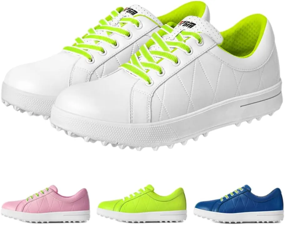 PGM Women's Golf Shoes, Lightweight Waterproof Spikeless Golf Shoes for Ladies