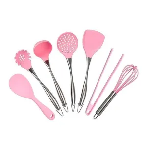 Pink Silicone Price-slash deal Power-efficient Cooking Set Utensils