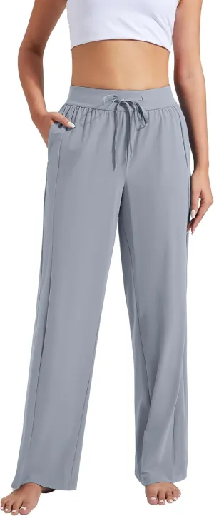 Pioneer Camp Women's Wide Leg Pants with Pockets High Waisted Stretch Cozy Lounge Pants Soft Loose Fit Casual Sweatpants