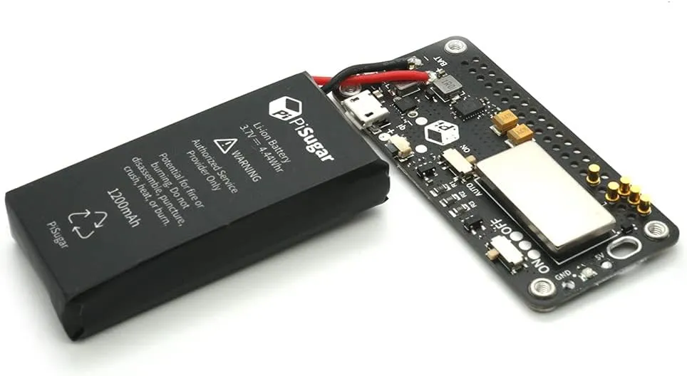 Pisugar S Portable 1200 mAh UPS Lithium Battery Pwnagotchi Power Module Power Supply for Raspberry Pi-Zero W/WH Model Accessories handhold(Not Include Raspberry Pi)