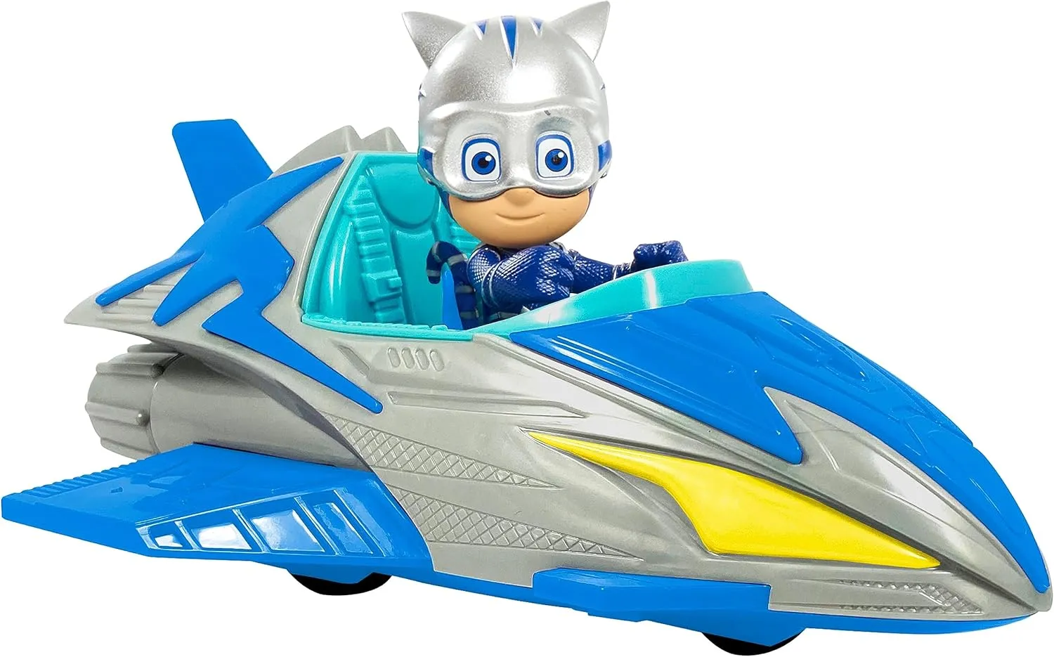 PJ Masks Save the Sky Cat-Car, 3-inch Cat-Boy Figure and Vehicle, Blue, Pretend Play, Kids Toys for Ages 3 Up by Just Play