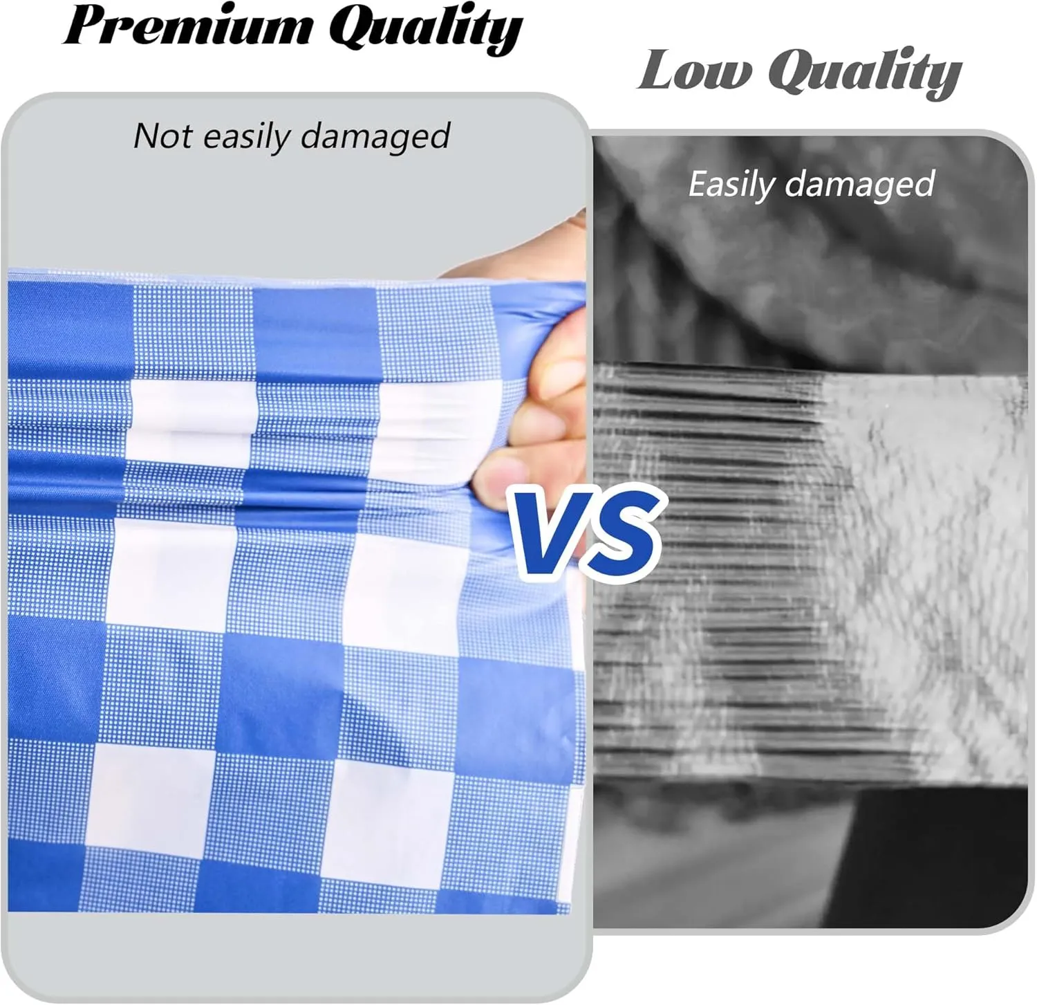 Plastic Table Cover Roll Disposable Tablecloth: 54in X 120ft Table Covers Plastic Table Cover Roll with Easy Slide Cutter Plastic Table Cloths for Parties Disposable-Bule Checkered
