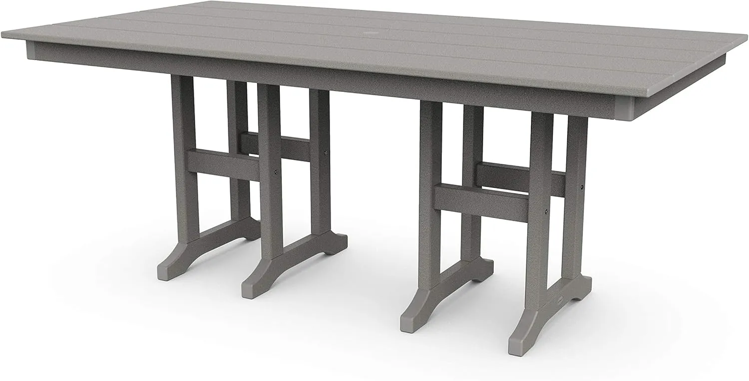 POLYWOOD® Lakeside Dining Table, Slate Grey