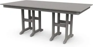 POLYWOOD® Lakeside Dining Table, Slate Grey