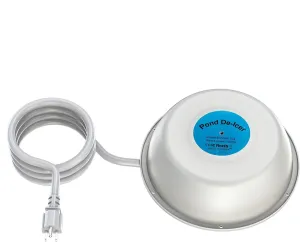 Pond De-Icer - Fish Pond Heater, Koi Pond Heater for Winter | Fishing Pond Heater, Thermostatically Controlled Auto Shut Off 400w Floating Outdoor Pond De-Icer Heater For Outdoor Ponds