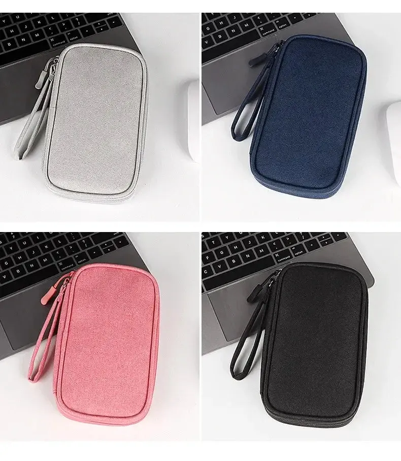 Portable Cable Organizer Waterproof Storage Bag for Power Bank Digital Cable Case Earphone Oxford Cloth Earphone Holder Case