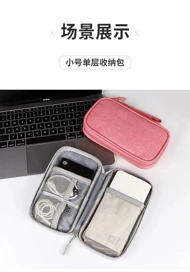 Portable Cable Organizer Waterproof Storage Bag for Power Bank Digital Cable Case Earphone Oxford Cloth Earphone Holder Case