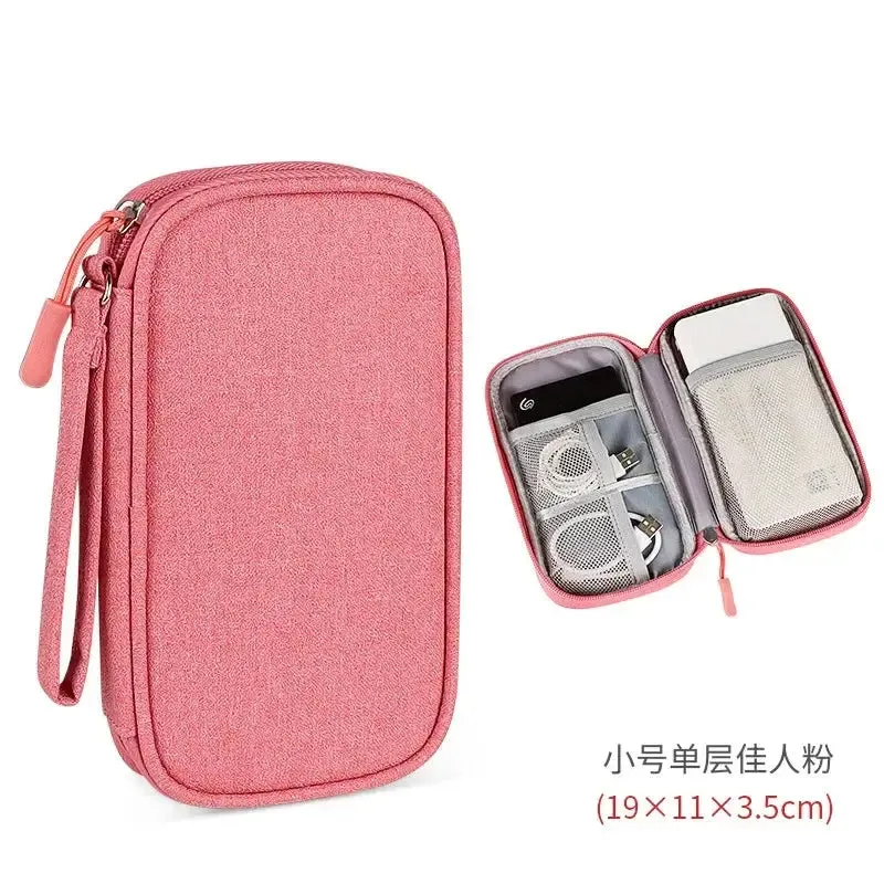 Portable Cable Organizer Waterproof Storage Bag for Power Bank Digital Cable Case Earphone Oxford Cloth Earphone Holder Case