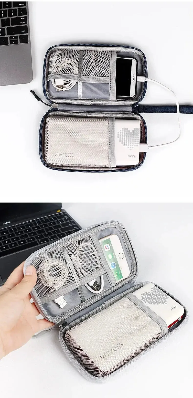 Portable Cable Organizer Waterproof Storage Bag for Power Bank Digital Cable Case Earphone Oxford Cloth Earphone Holder Case