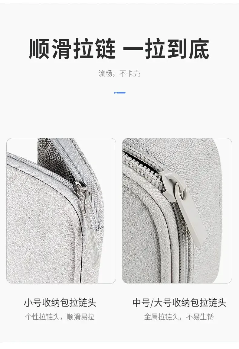 Portable Cable Organizer Waterproof Storage Bag for Power Bank Digital Cable Case Earphone Oxford Cloth Earphone Holder Case