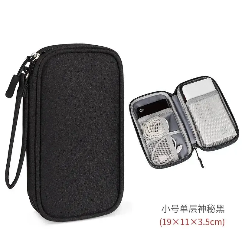 Portable Cable Organizer Waterproof Storage Bag for Power Bank Digital Cable Case Earphone Oxford Cloth Earphone Holder Case