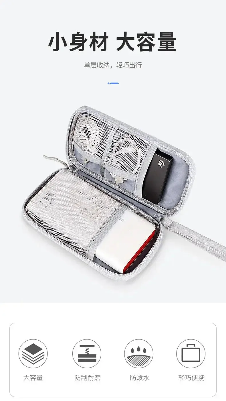 Portable Cable Organizer Waterproof Storage Bag for Power Bank Digital Cable Case Earphone Oxford Cloth Earphone Holder Case