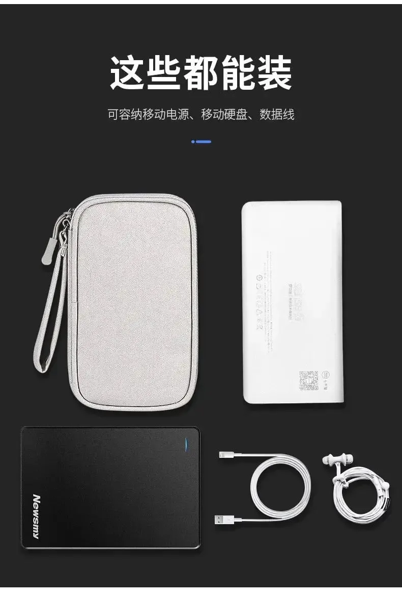 Portable Cable Organizer Waterproof Storage Bag for Power Bank Digital Cable Case Earphone Oxford Cloth Earphone Holder Case
