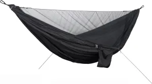 Portable Hammocks, Camping Hammock with Mosquito Net,Travel Lightweight Hammocks with Tree Straps and Solid Carabiners, Hold Up to 660lbs (Black)