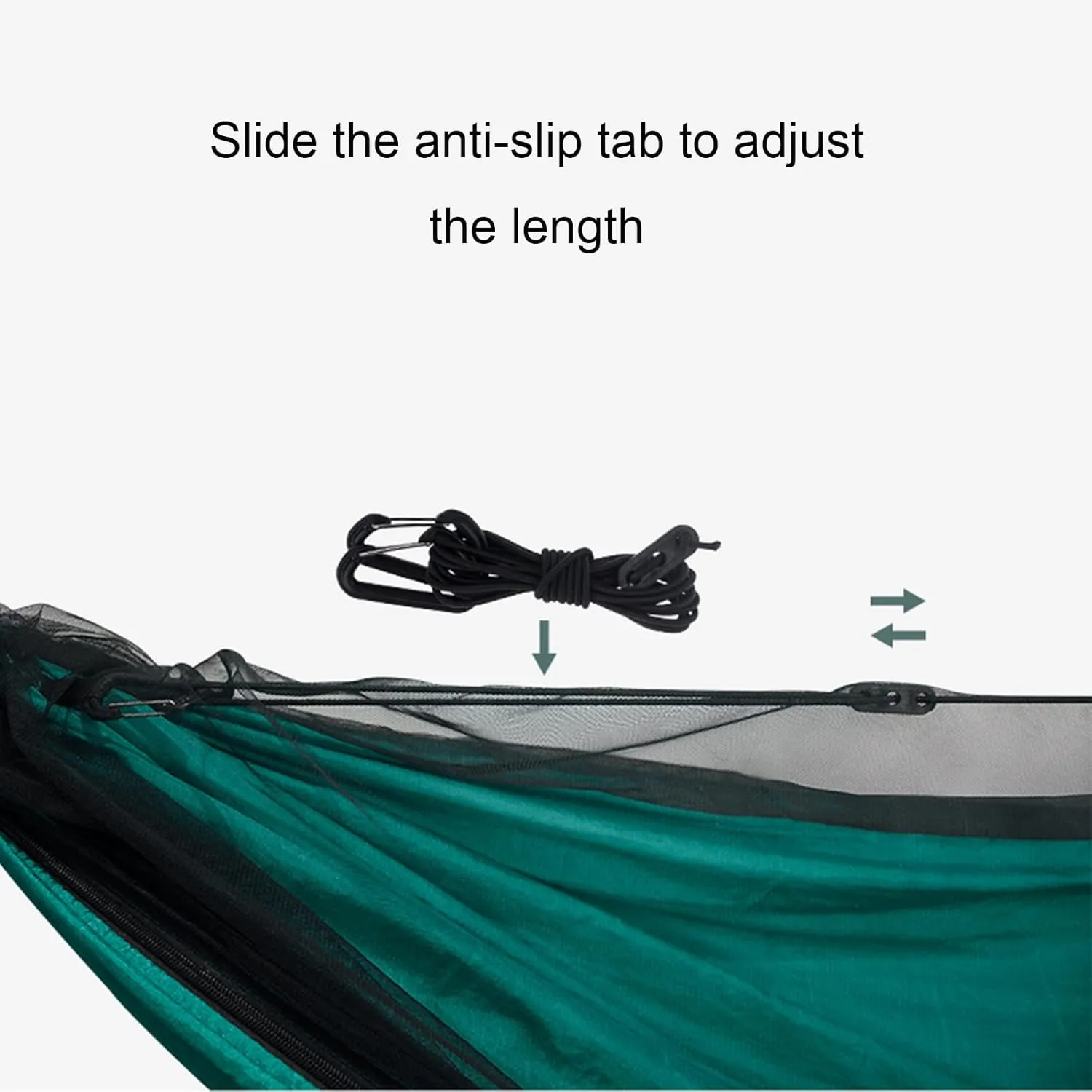 Portable Hammocks, Camping Hammock with Mosquito Net,Travel Lightweight Hammocks with Tree Straps and Solid Carabiners, Hold Up to 660lbs (Black)