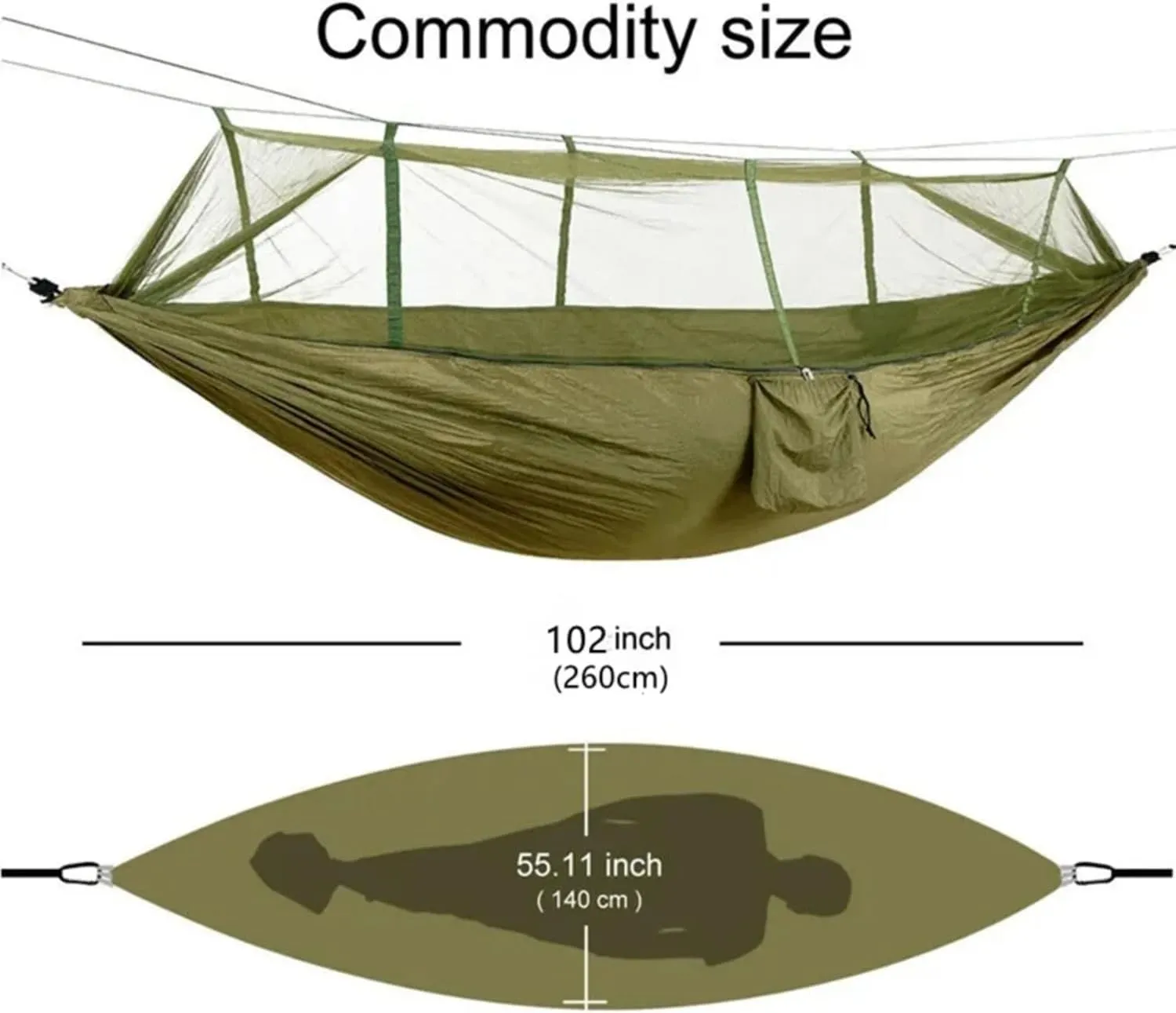 Portable Outdoor Camping Leisure Double Mosquito Net Hammocks Garden Travel Tourist Nature Hike Sleeping Hanging Hammock Swing