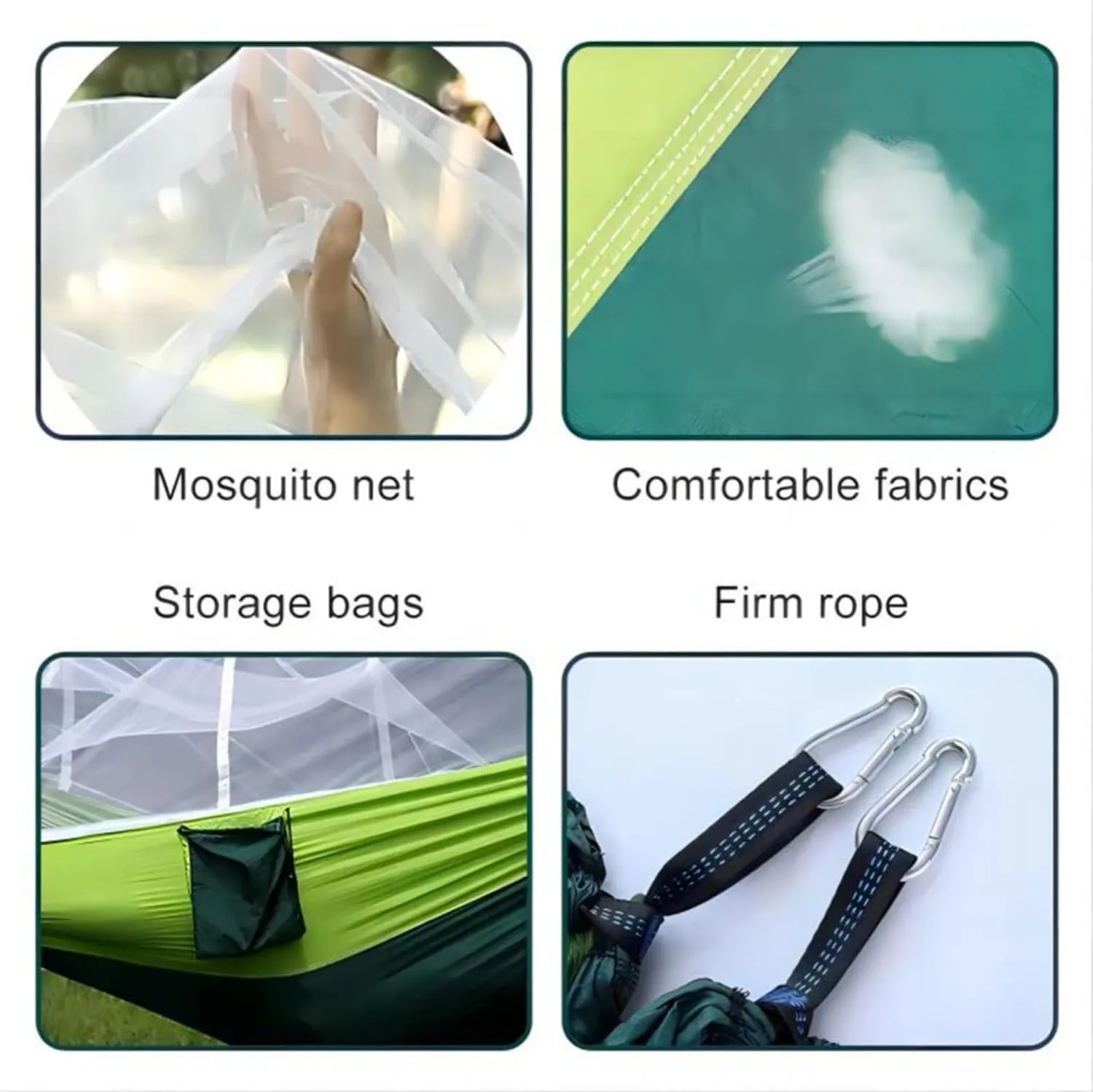 Portable Outdoor Camping Leisure Double Mosquito Net Hammocks Garden Travel Tourist Nature Hike Sleeping Hanging Hammock Swing