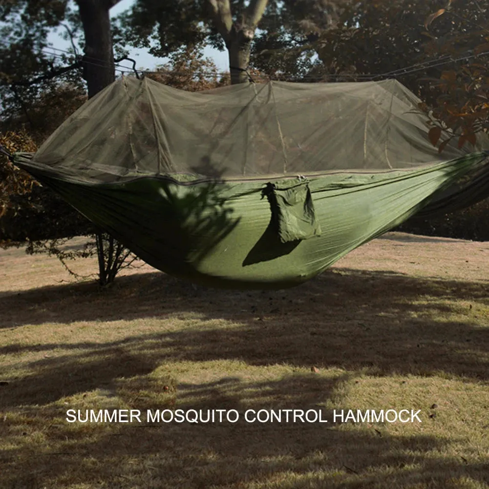 Portable Outdoor Camping Tent Hammock with Mosquito Net 2 Person Canopy Parachute Hanging Bed Hunting 210T Nylon Sleeping Swing