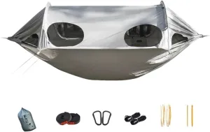 Portable Outdoor Space Capsule Mosquito Net Hammocks Anti-Rollover Travel Camping Sleeping Hanging Hammock Swing Tent