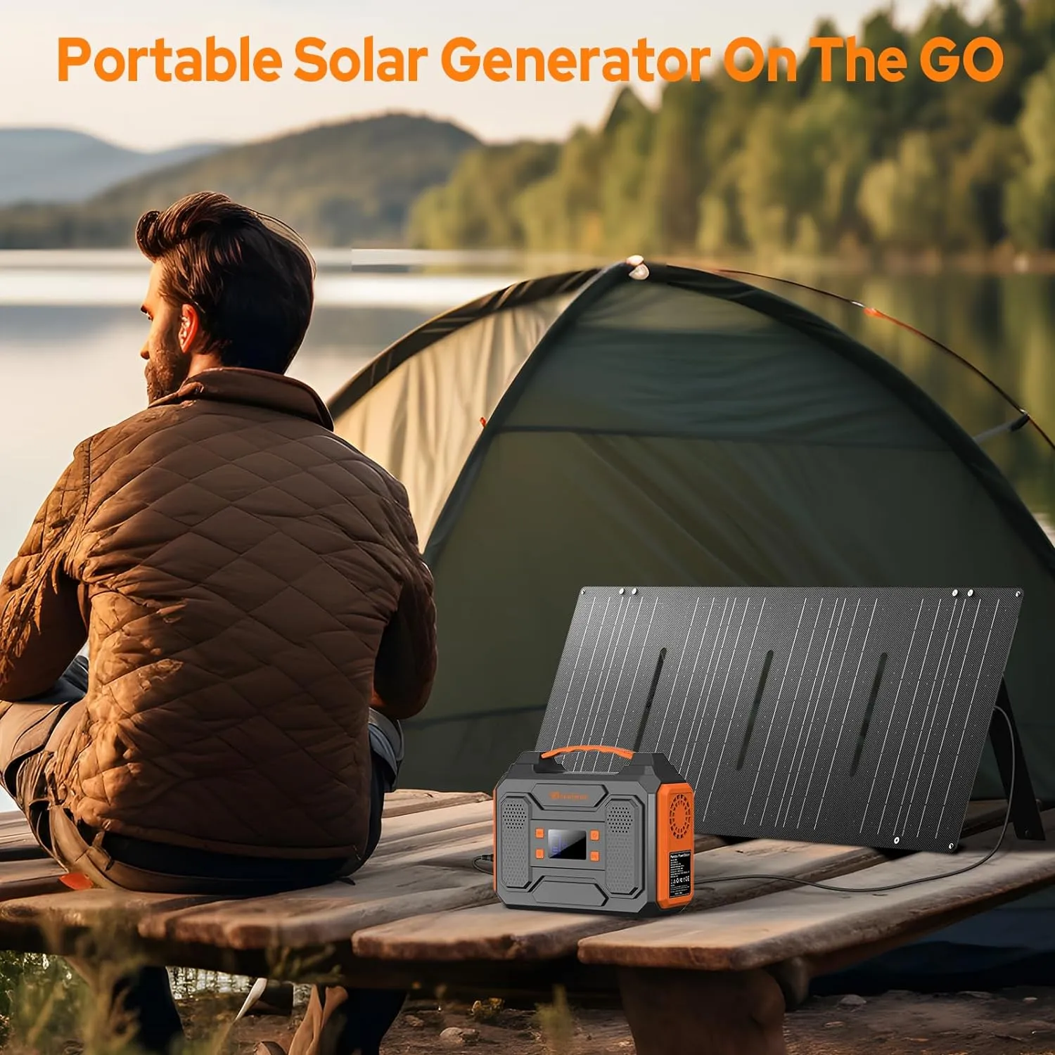 Portable Power Station 300W Solar Generator 280Wh (without Solar Panel), 110V Portable Power Bank with AC Outlet Pure Sine Wave, DC, USB QC3.0, External Lithium Battery Pack for Camping RV Outdoor Use
