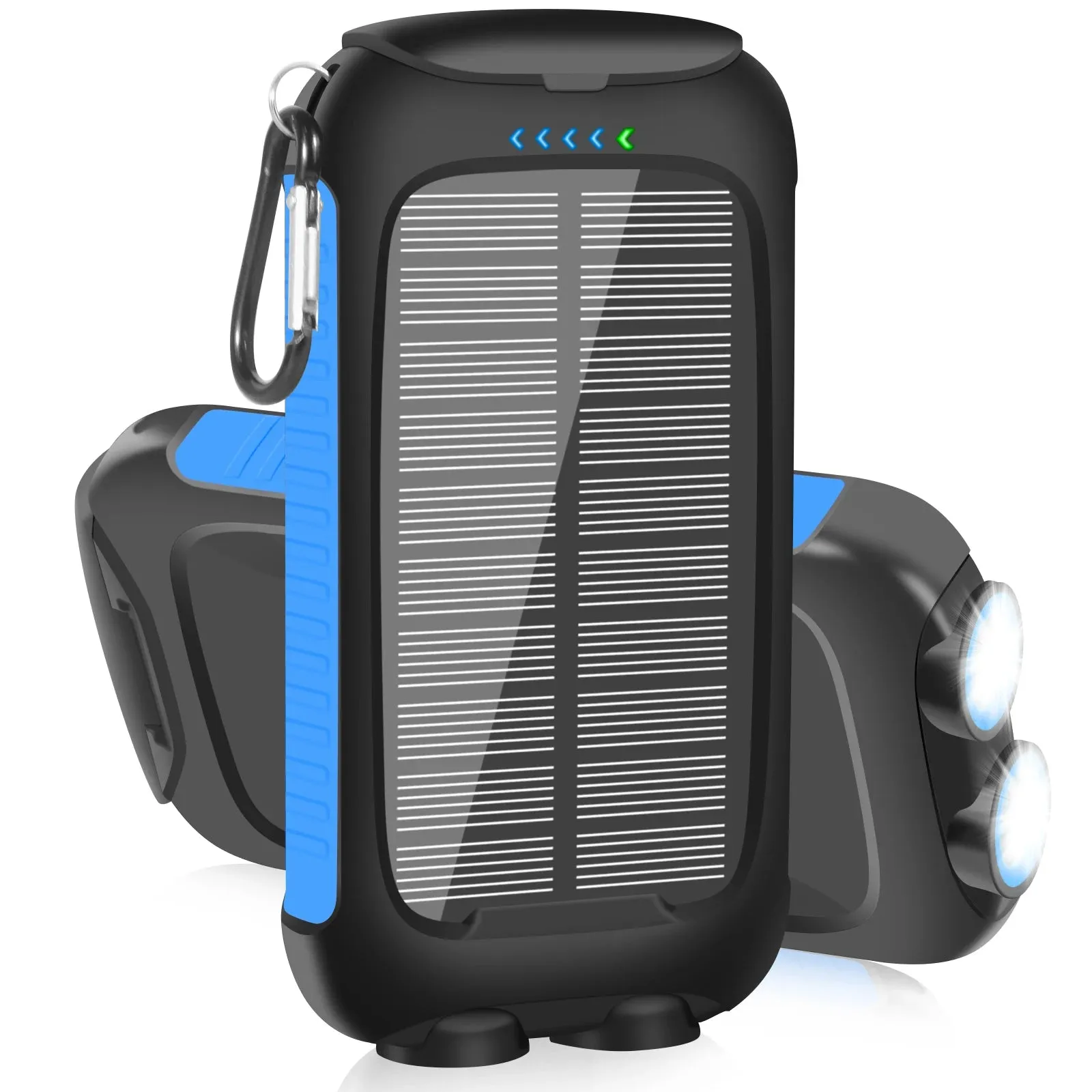 Portable Waterproof Solar Power Bank 10000mAh with Dual USB and LED Light