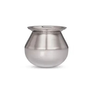 Pot with Lid - 4.5 x 4.5 Inches | Cooking Pot/ Stainless Steel Pot/ Pongal Handi for Home/ 305 Gms Approx