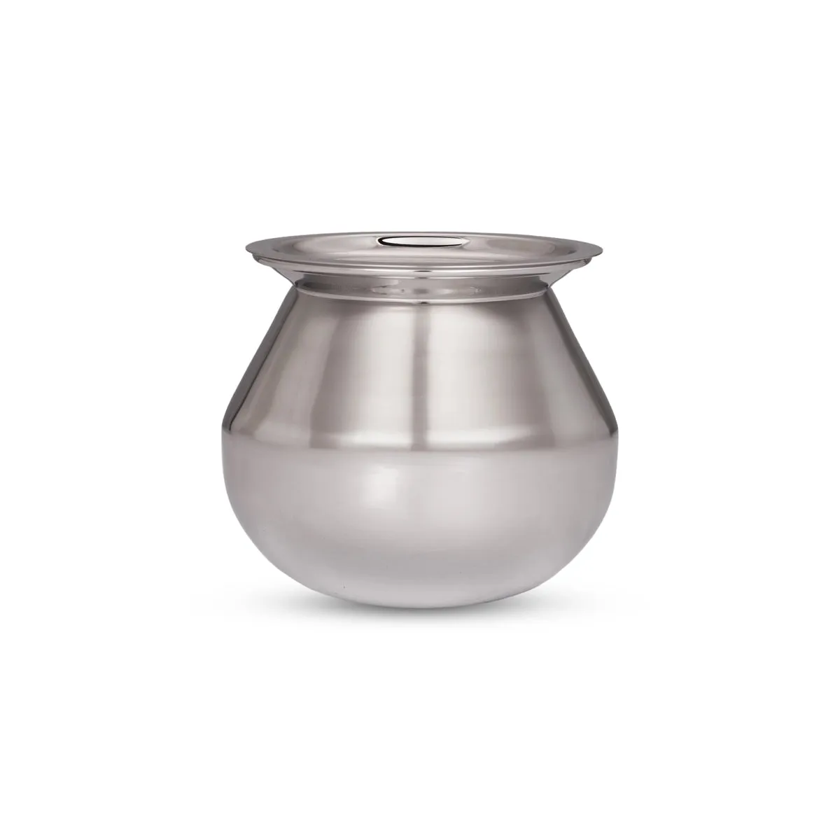 Pot with Lid - 4.5 x 4.5 Inches | Cooking Pot/ Stainless Steel Pot/ Pongal Handi for Home/ 305 Gms Approx