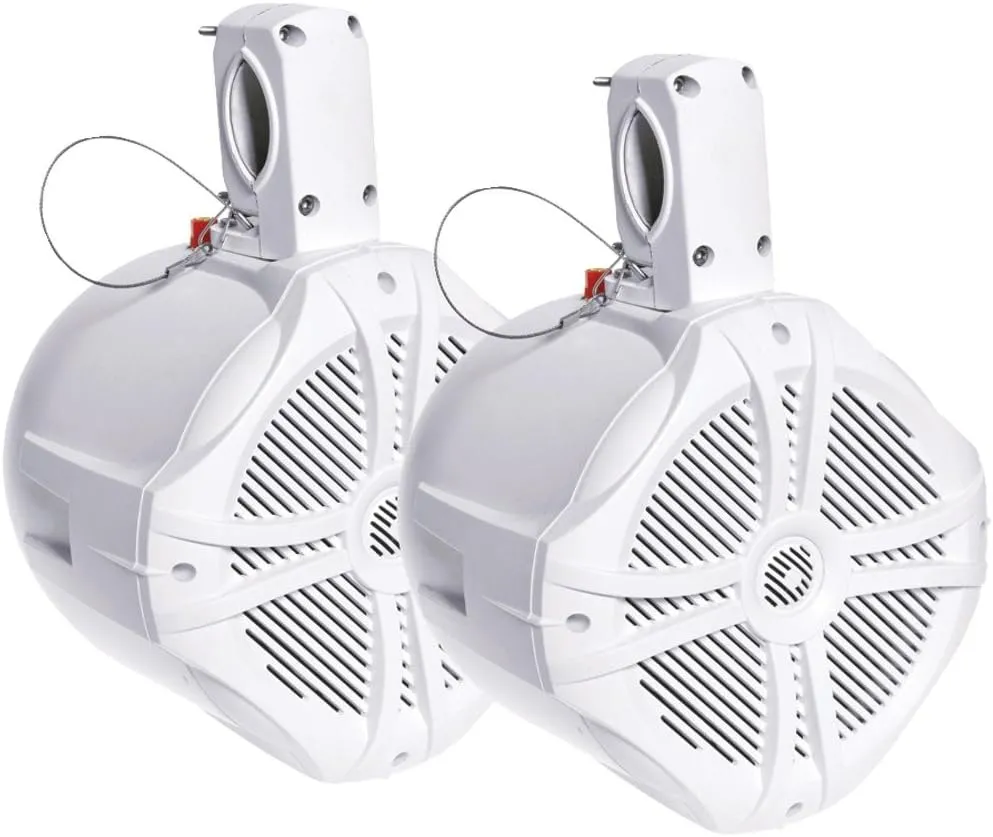 Power Acoustik 6.5" MARN Wake TWR WHT, MWT_65W Marine-Grade 6.5" 500-Watt Wake Tower Enclosure & Speaker System (White), 100% Waterproof Enclosure & Speaker System, High-Density ABS Construction wi…