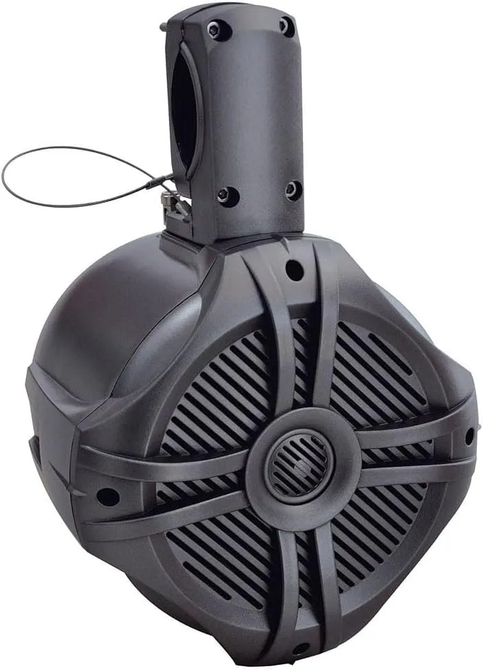 Power Acoustik MWT‐80T Marine-Grade 8" 750-Watt Wake Tower Enclosure & Speaker System (Titanium)