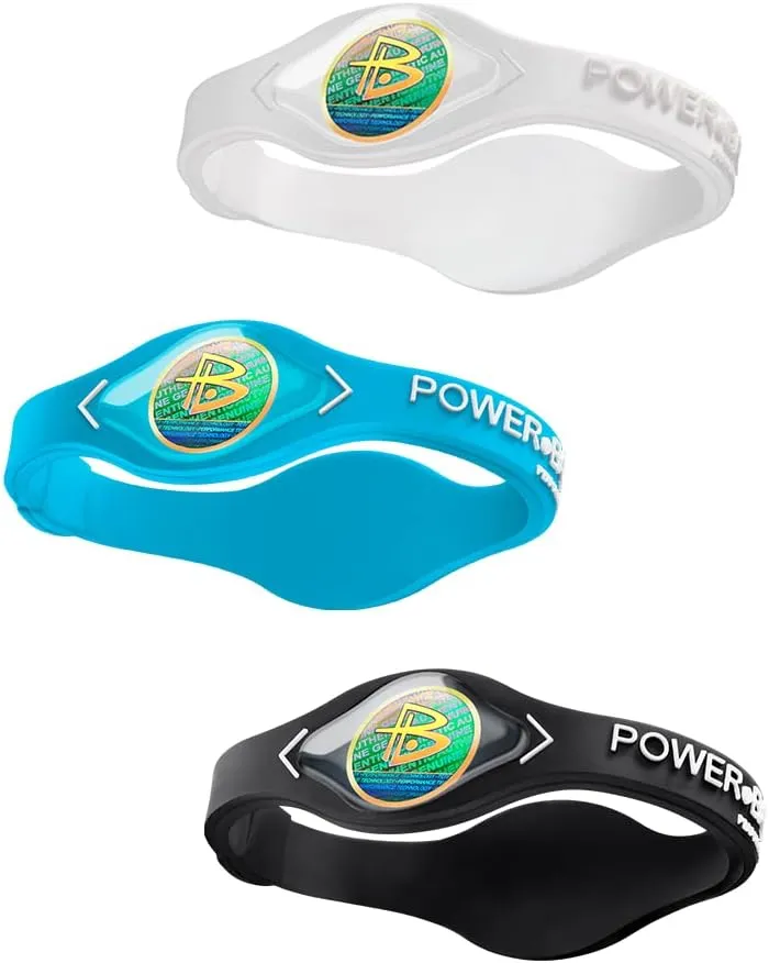 Power Balance Original Genuine Performance Wristband Silicone Rubber Wristband, Bracelet Sport Bracelet Wristband for Men and Women, Power Paris Look Bangle Safe Waterproof Lightweight Durable