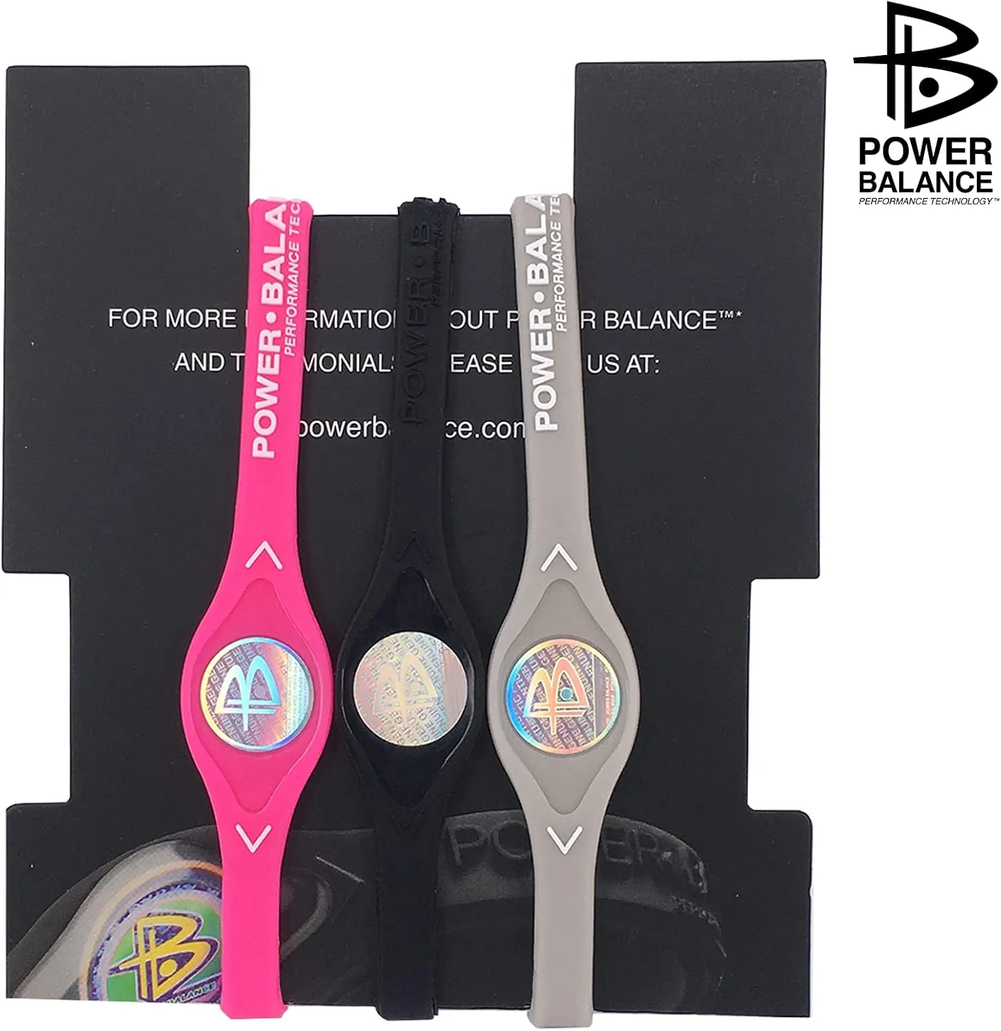 Power Balance the Original Genuine Performance Wristband, 3 pack bangles, safe Waterproof Lightweight durable, size of S S M（S 17CM/M 19.0CM)