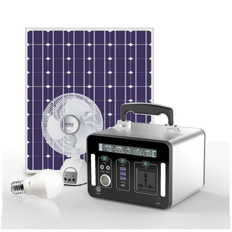 Power Station Portable Power Bank Solar Energy Storage System Rechargeable Battery 135200mah 500W