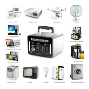 Power Station Portable Power Bank Solar Energy Storage System Rechargeable Battery 135200mah 500W