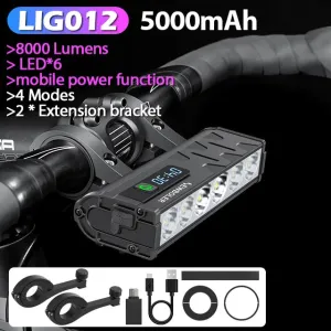 Powerful 10000 Lumens Waterproof Bike Light