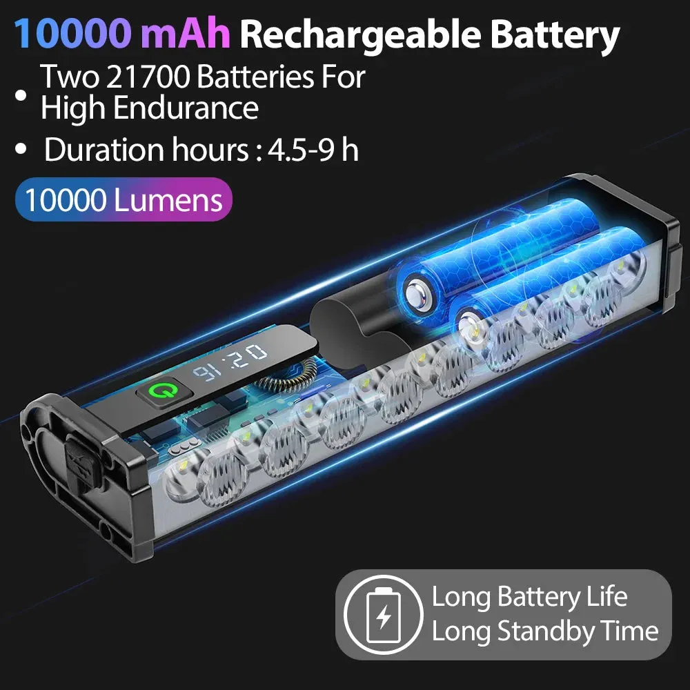 Powerful 10000 Lumens Waterproof Bike Light